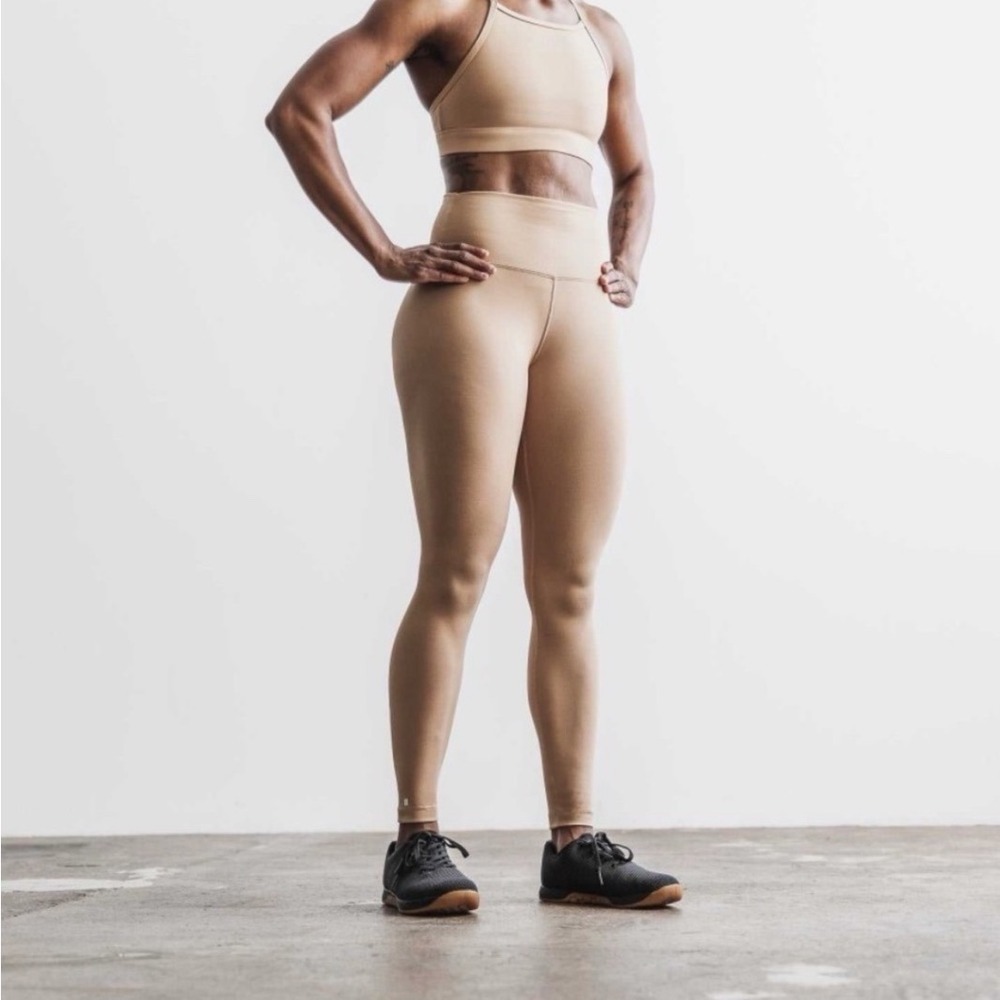 NOBULL Womens High-Rise Tight Workout Leggings Sand‎ Tan Size Small NWT
